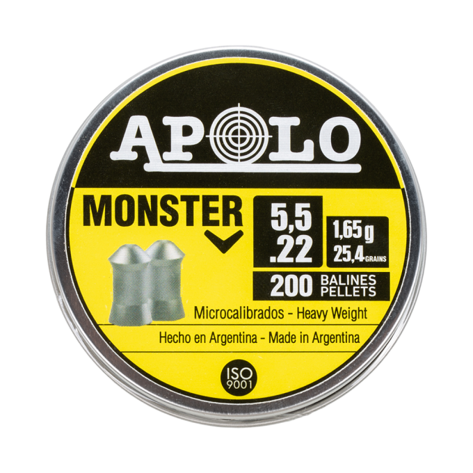 Пуля пневматическая APOLO MONSTER 5,5мм, 1,6гр (200 шт.) 00216516 Пуля пневматическая APOLO MONSTER 5,5мм, 1,6гр (200 шт.) 00216516