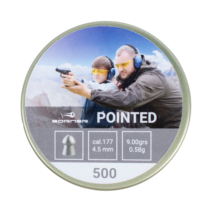 Пуля пневматическая BORNER POINTED 4,5мм, 0,58гр (500 шт.) 00184651 Пуля пневматическая BORNER POINTED 4,5мм, 0,58гр (500 шт.) 00184651