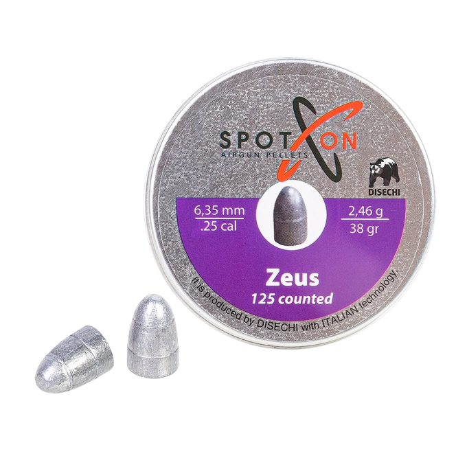 Пуля пневматическая SPOTON ZEUS 6,35мм, 2,46гр (125 шт.) 00247102 Пуля пневматическая SPOTON ZEUS 6,35мм, 2,46гр (125 шт.) 00247102